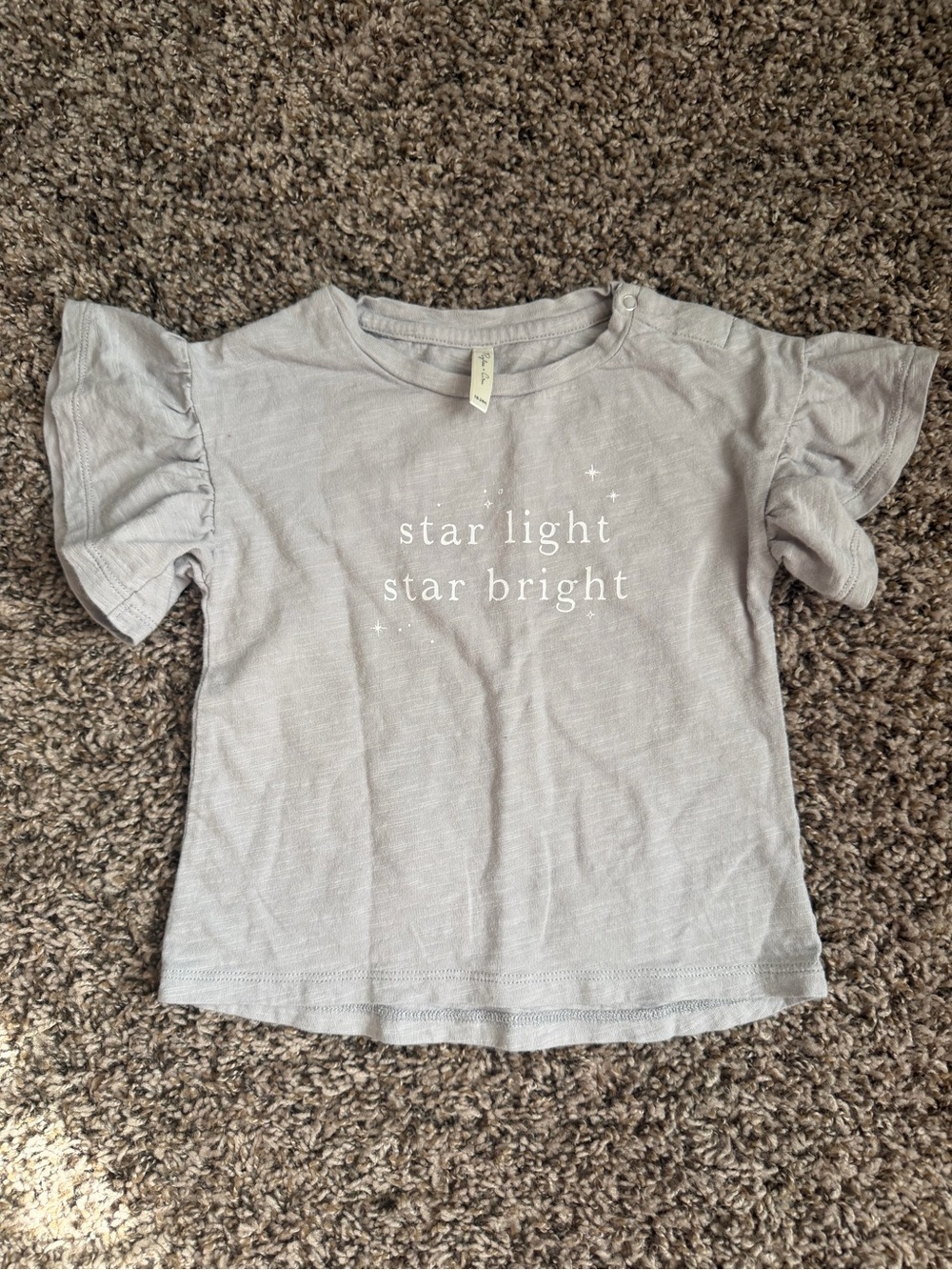 Rylee + Cru Star Light Star Bright Ruffle Sleeve Graphic Tee 18-24M